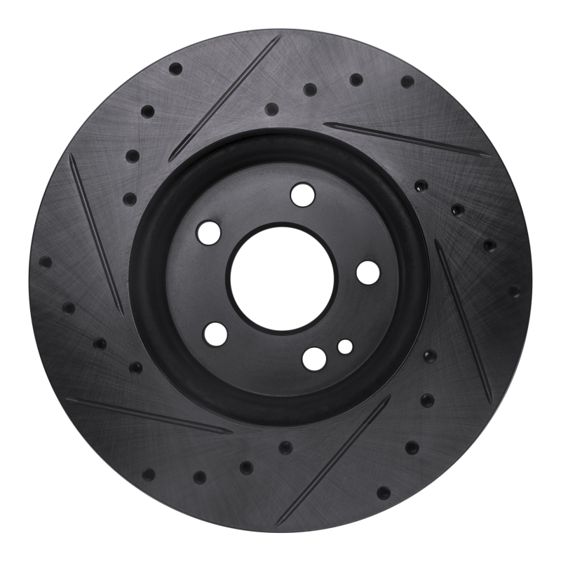 Mercedes-Benz Metris Brake Rotor (1) - Front Right - R1 Concepts - Drilled & Slotted - Black - `16-`23